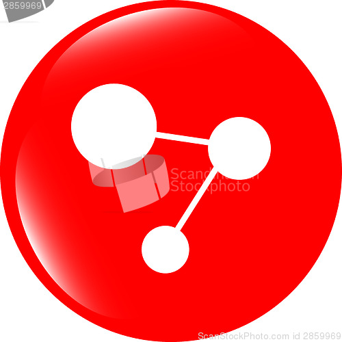 Image of chemistry icon web button isolated on white