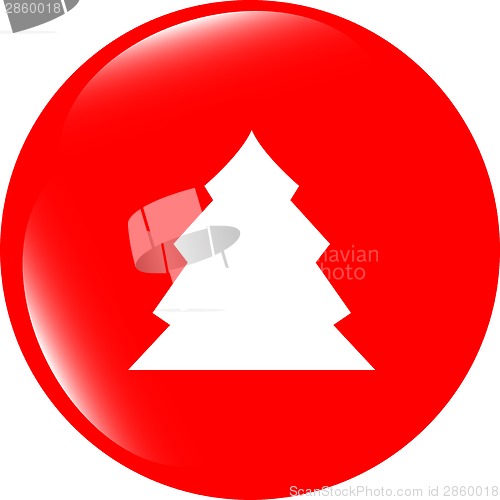 Image of button with christmas tree on it