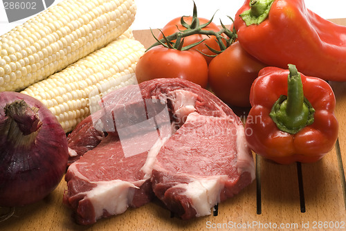 Image of steak with vegetables