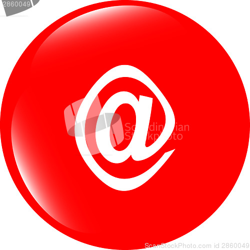 Image of E-mail icon glossy button