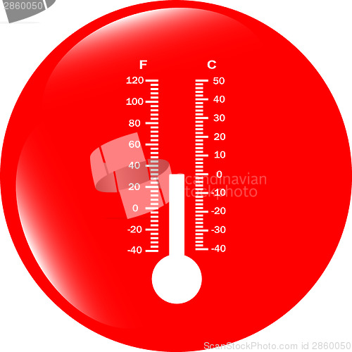 Image of Thermometer web icon button