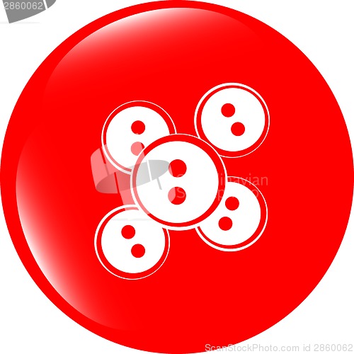 Image of abstract icon on glossy web button