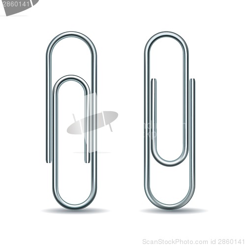 Image of Paper clip. Vector