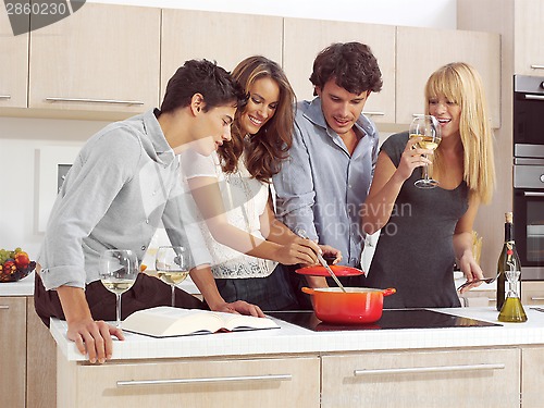 Image of Friends Preparing Breakfast l