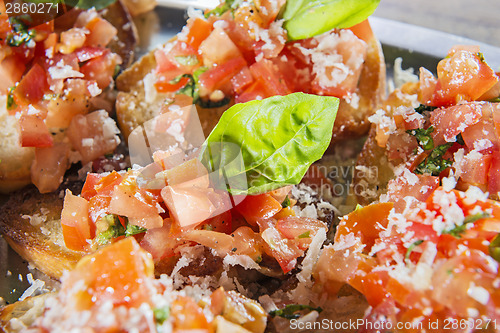 Image of Close-up tomatoe bruschetta