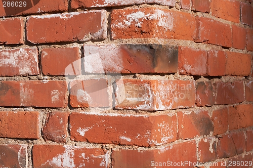 Image of Red brick wall corner
