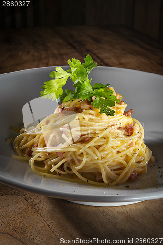Image of Plate spaghetti carbonara