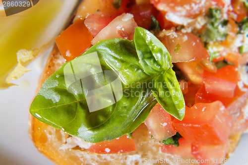 Image of Close-up tomatoe bruschetta