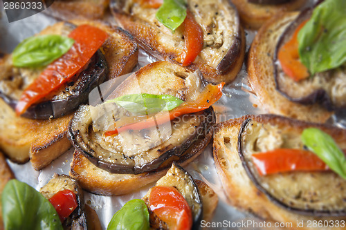 Image of Aubergine bruschetta