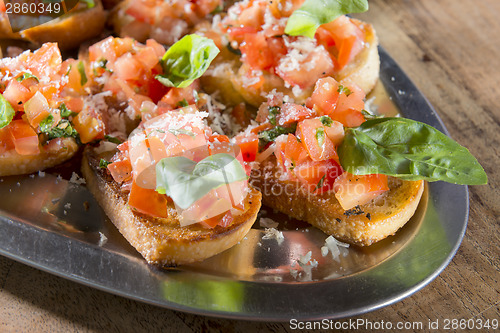 Image of Close-up tomatoe bruschetta