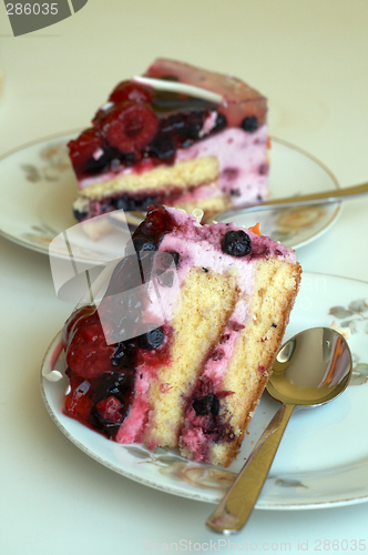 Image of A slice of birthday cake