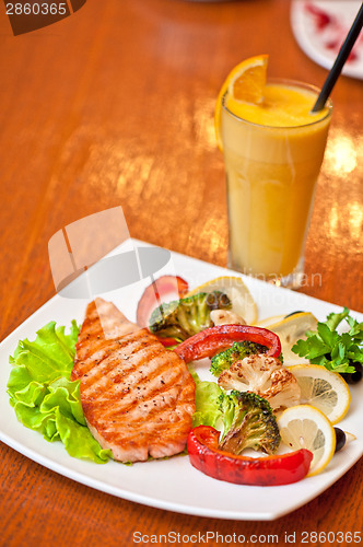 Image of salmon steak
