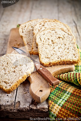 Image of  fresh bread slices 