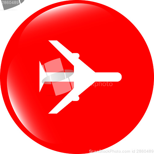 Image of plane, travel web icon design element