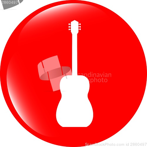 Image of Guitar - icon button isolated