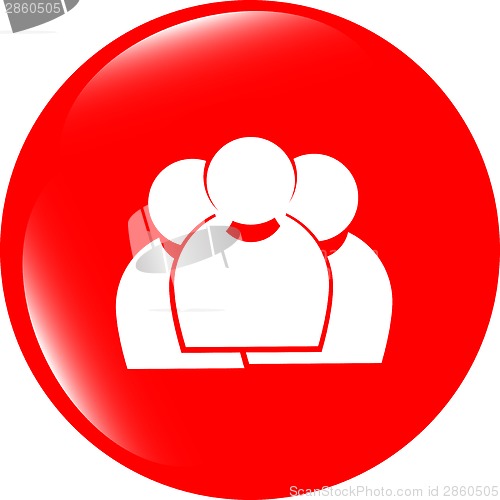 Image of business man silhouette set icon web app button