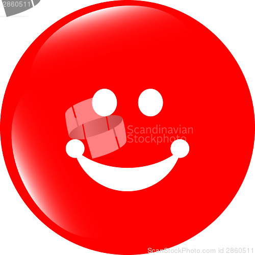 Image of Smile icon glossy button