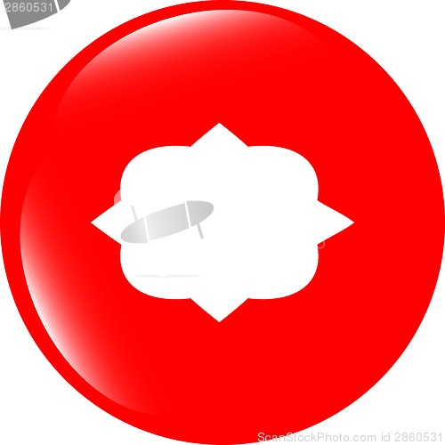 Image of Abstract cloud web icon button