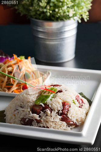 Image of Thai Pork and Rice with Som Tum Salad