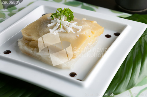 Image of Thai Custard with Sticky Rice