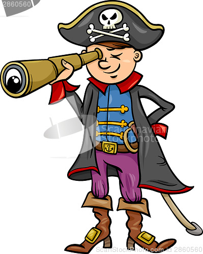Image of pirate boy cartoon illustration
