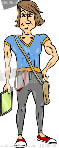 Image of handsome man cartoon illustration