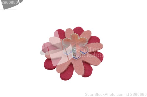Image of Star of glass on felt