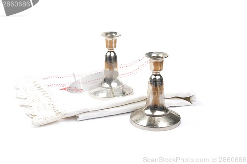 Image of Candleholder and linen 