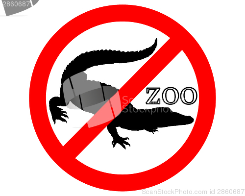 Image of Crocodile in zoo prohibited