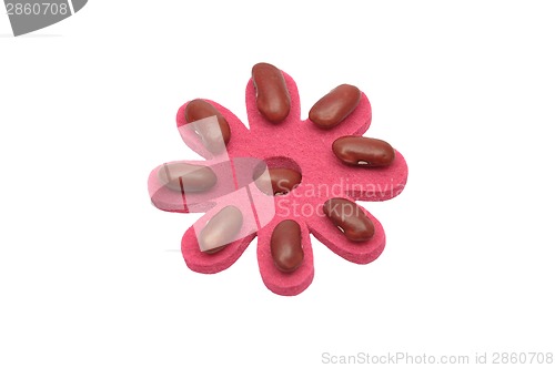 Image of Kidney beans and felt decoration