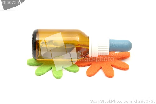 Image of Bach flower remedies and felt decoration