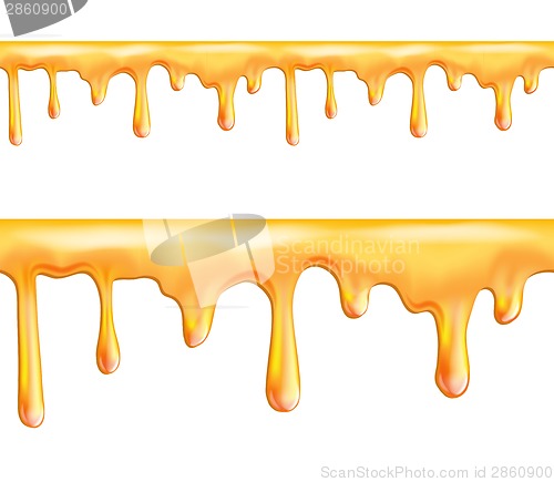 Image of Sweet yellow honey drips seamless patterns