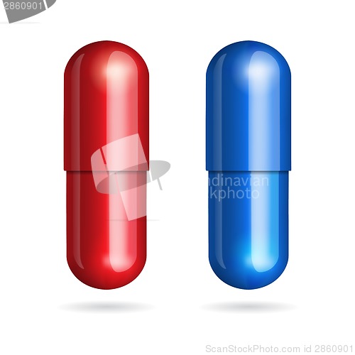 Image of Blue and red pills