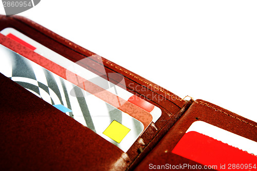 Image of Brown leather wallet