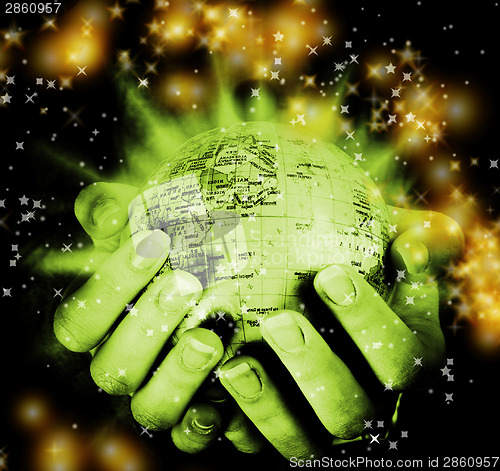 Image of Globe in a girl's hands