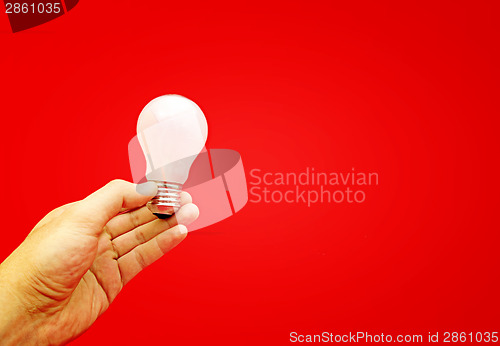 Image of Background with lit lightbulb