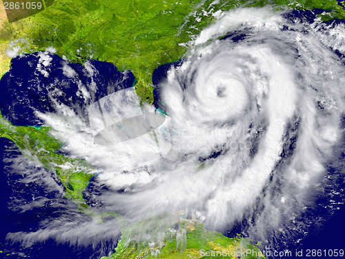 Image of Hurricane between Florida and Cuba 