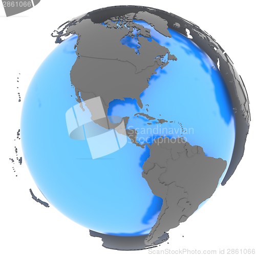 Image of North and South America on Earth