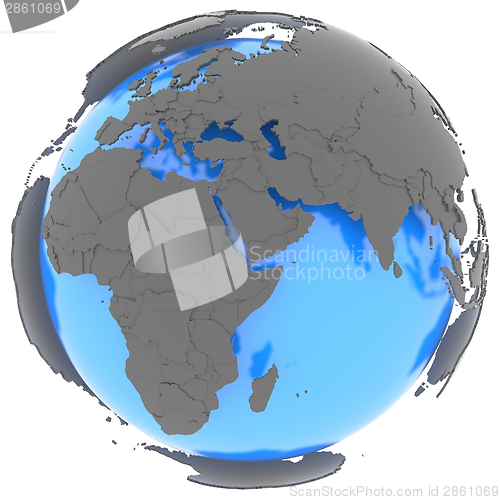 Image of Western Hemisphere on the globe