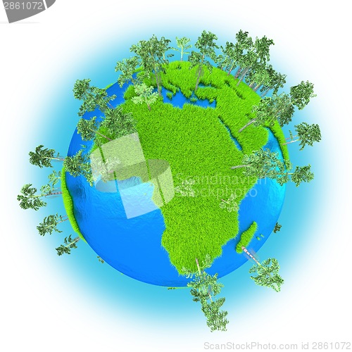 Image of Africa and Western Asia on planet Earth