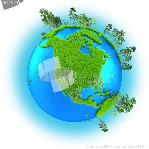 Image of North America on planet Earth