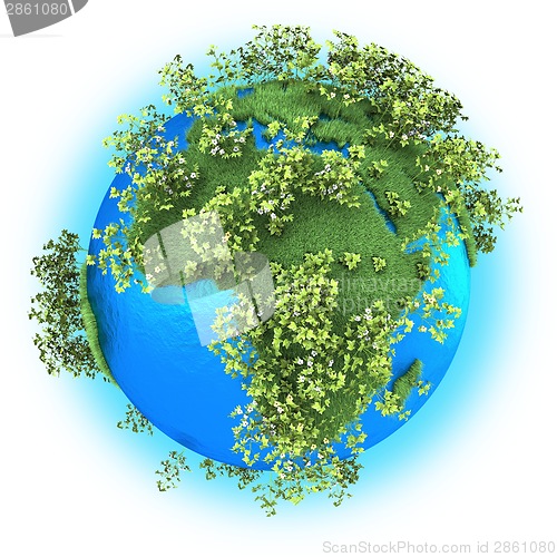 Image of Africa on planet Earth