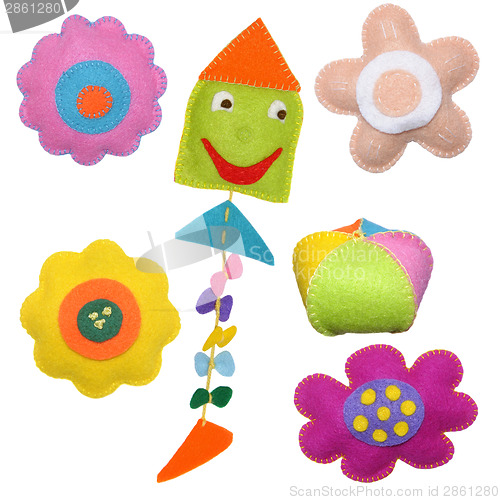 Image of Kite and flowers