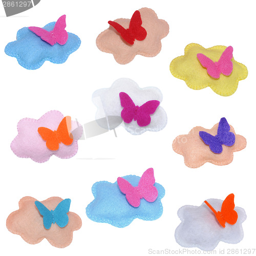 Image of Clouds with butterfly