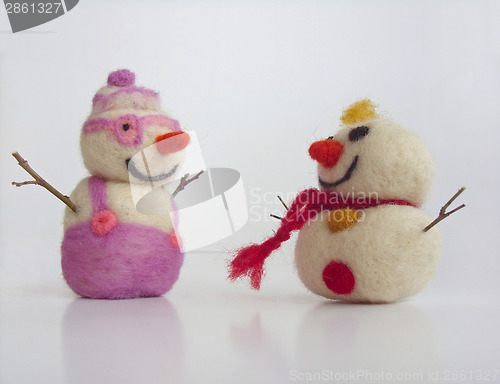 Image of Two funny snowmen