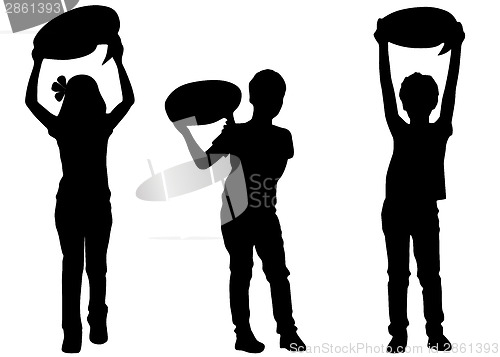 Image of Silhouettes of kids