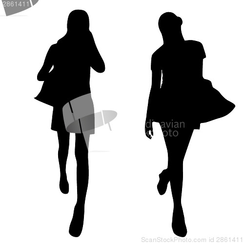Image of Silhouettes of fashion women