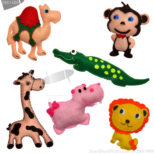 Image of Felt toys safari animals