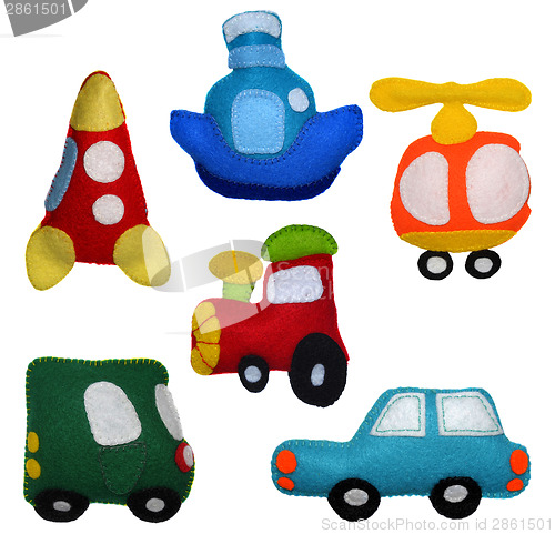 Image of Felt toys vehicles
