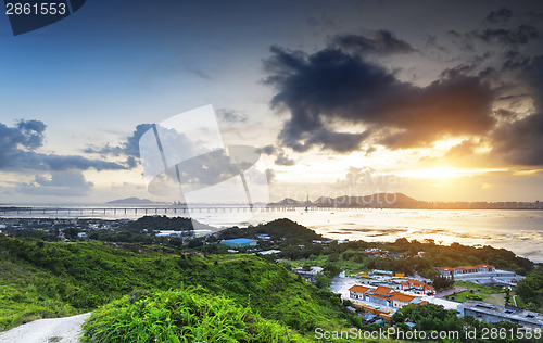 Image of HongKong country sunset